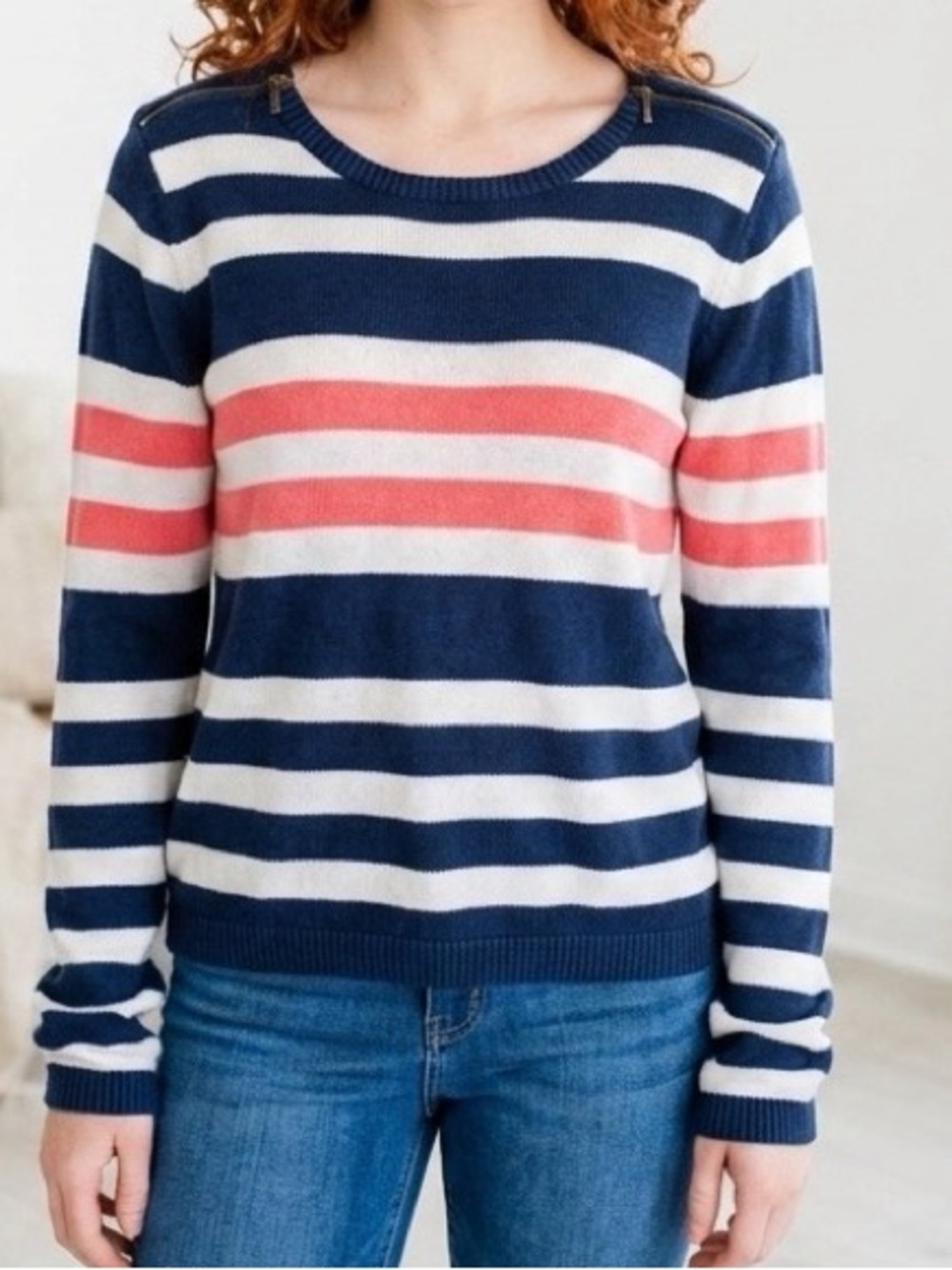 Forever 21 Multicolor Striped Sweater Small